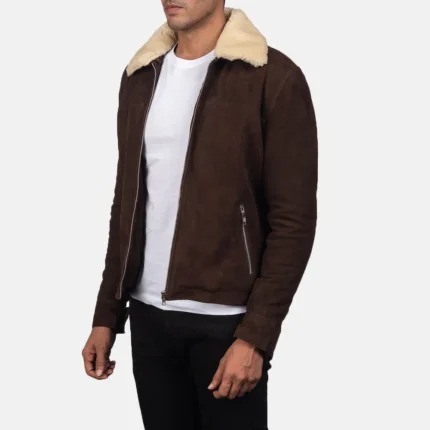 Coffner Brown Shearling Fur Jacket-reviseleather