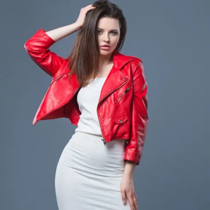Women's Cropped Leather Jacket - Taylor- reviseleather