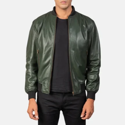Shane Green Leather Bomber Jacket-reviseleather