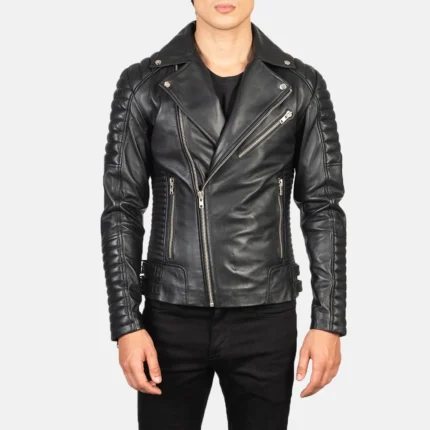 Armand Black Leather Biker Jacket-reviseleather