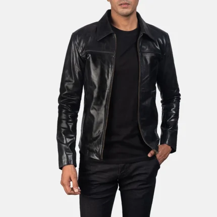 Mystical Black Leather Jacket-reviseleather