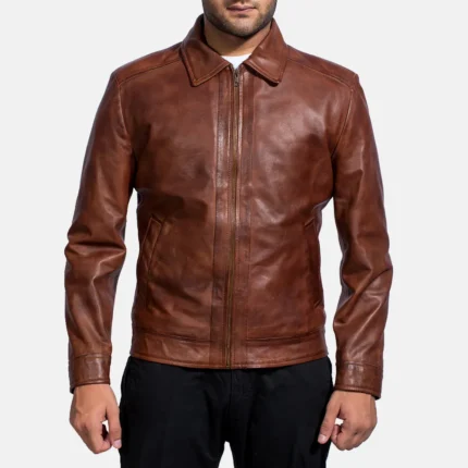 Inferno Brown Leather Jacket-reviseleather