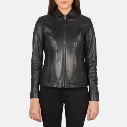 Colette Black Leather Jacket-reviseleather