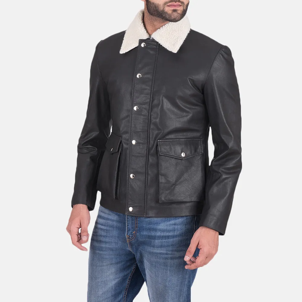 Snow Cole Black Leather Jacket-reviseleather