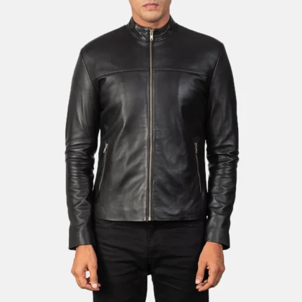 Adornica Black Leather Biker Jacket-reviseleather