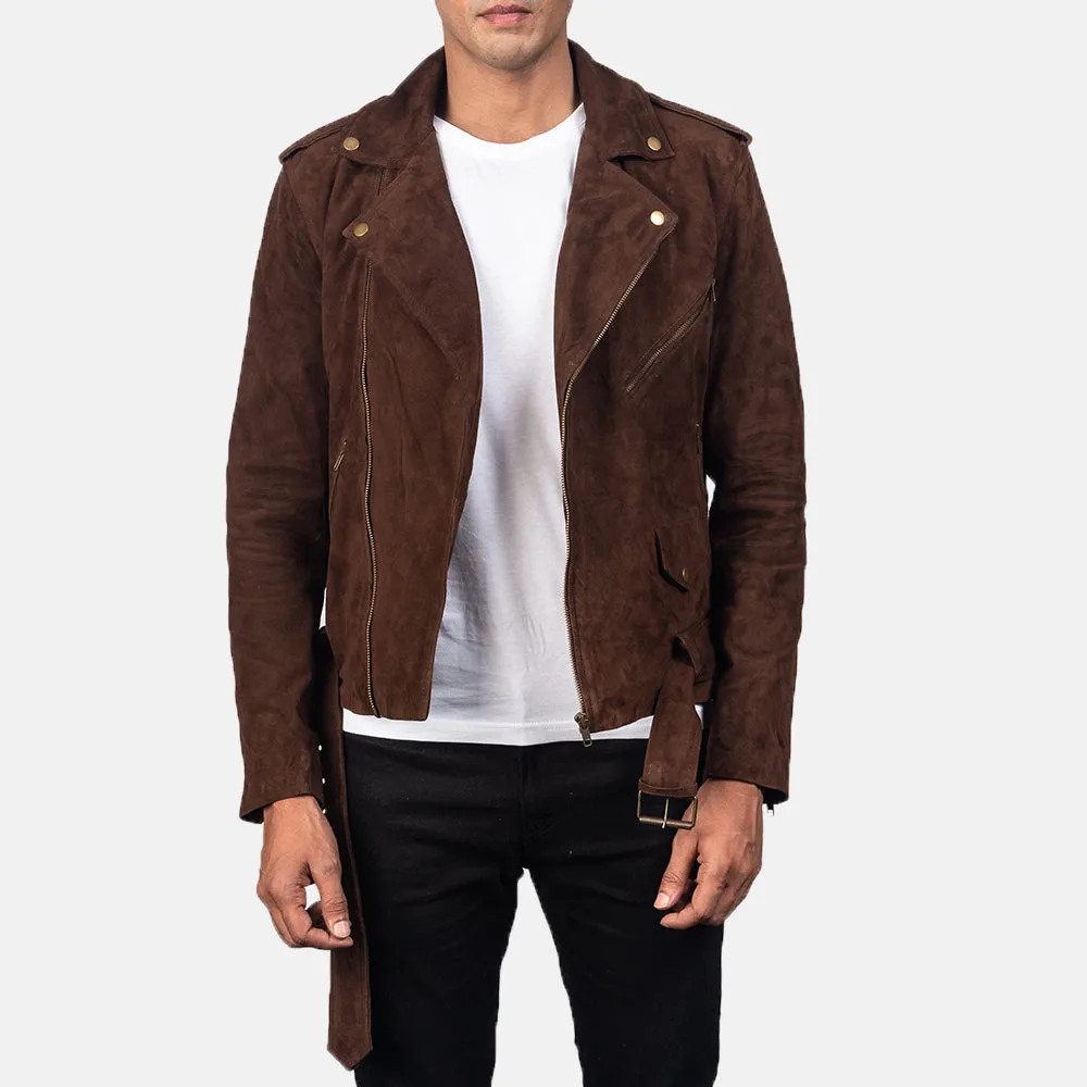 Allaric Alley Mocha Suede Biker Jacket-reviseleather