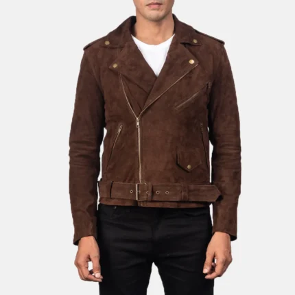 Allaric Alley Mocha Suede Biker Jacket-reviseleather