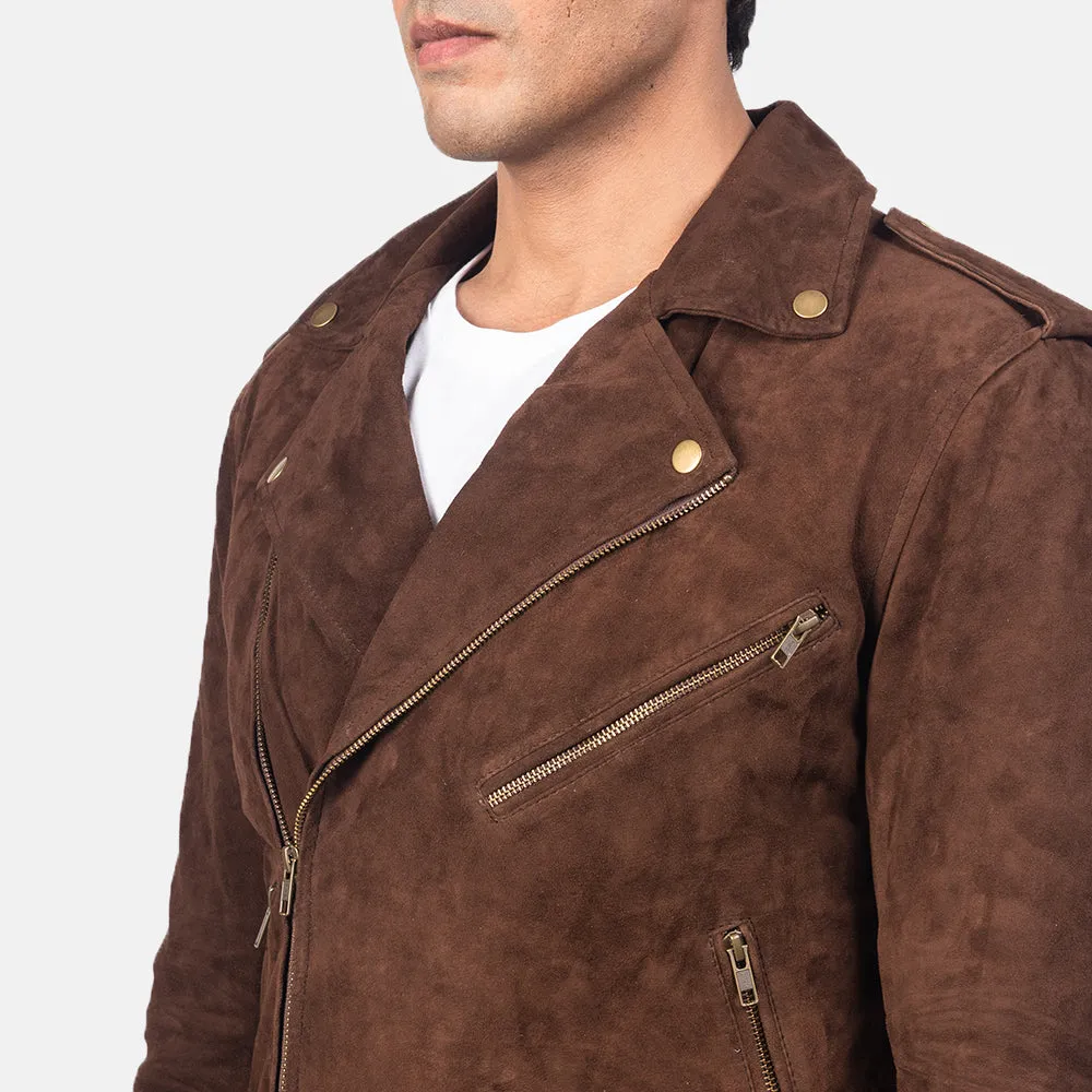 Allaric Alley Mocha Suede Biker Jacket-reviseleather