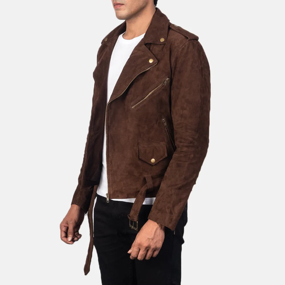 Allaric Alley Mocha Suede Biker Jacket-reviseleather