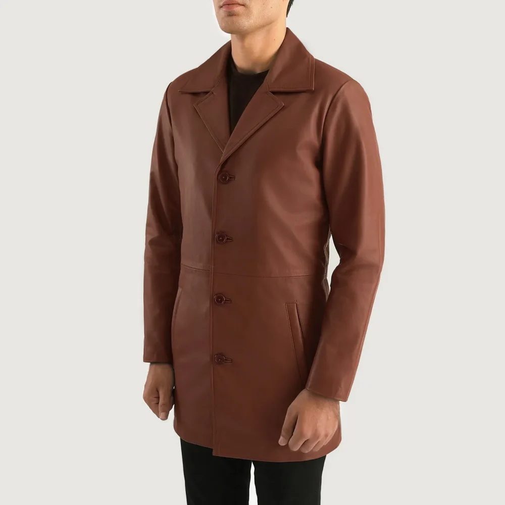 Classmith Brown Leather Coat-reviseleather