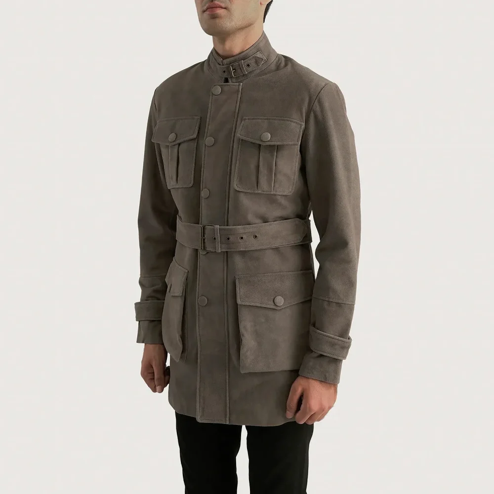 Dolf Grey Suede Jacket-reviseleather