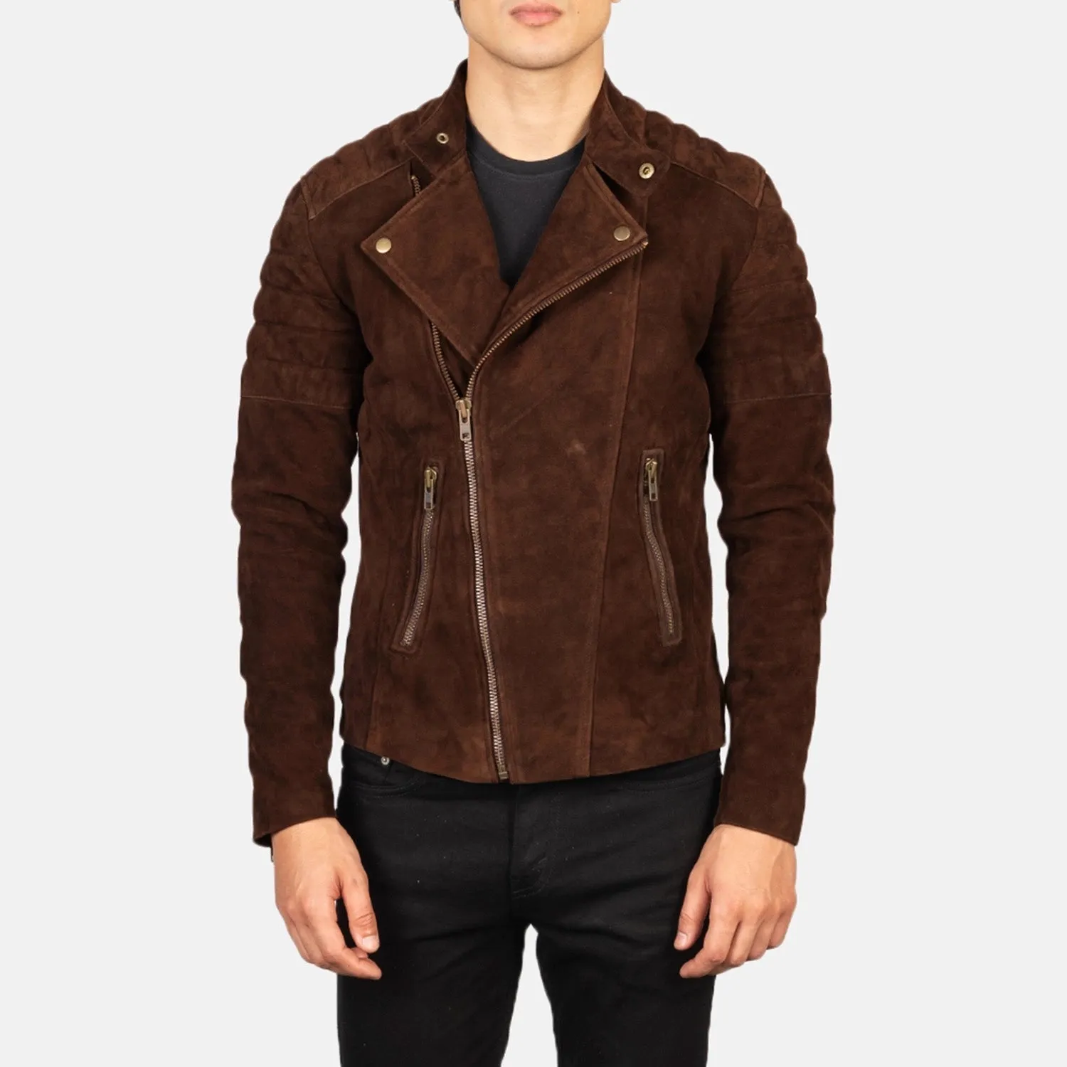 Faisor Mocha Suede Biker Jacket-reviseleather