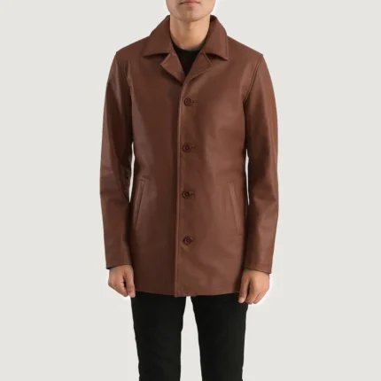 Urban Slate Brown Leather Coat-reviseleather