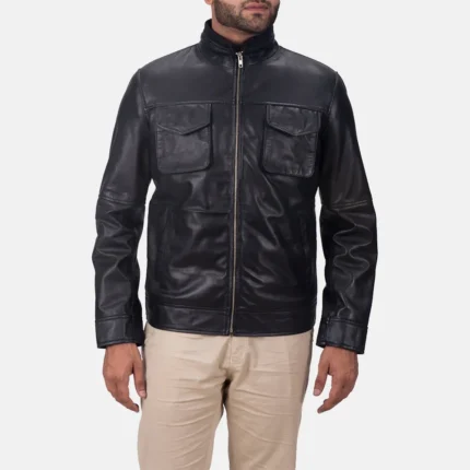 Maurice Black Leather Jacket-reviseleather