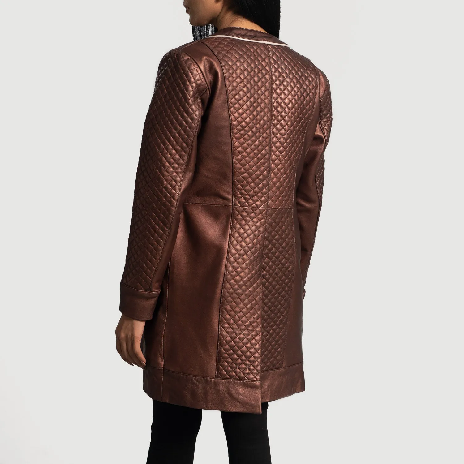 Trudy Lane Quilted Maroon Leather Coat-reviseleather