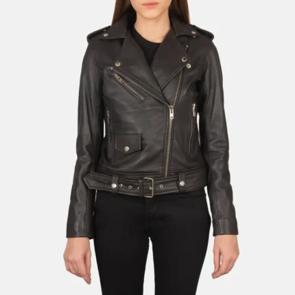 Alison Brown Leather Biker Jacket-reviseleather