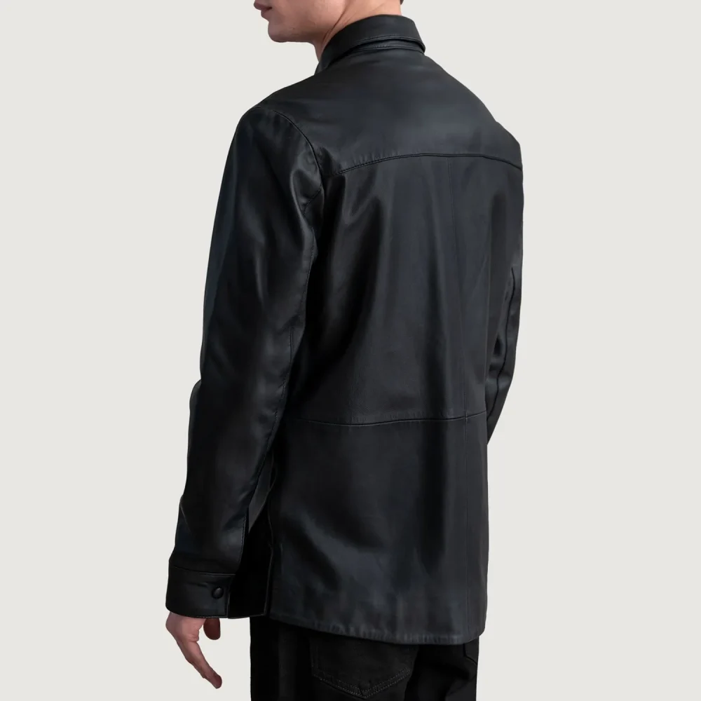 Haven Black Leather Shirt-reviseleather
