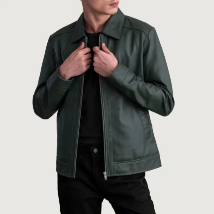 Inferno Green Leather Jacket-reviseleather