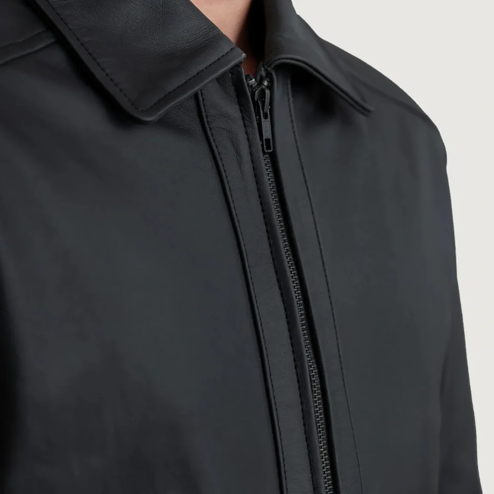 Inferno Matte Black Leather Jacket-reviseleather