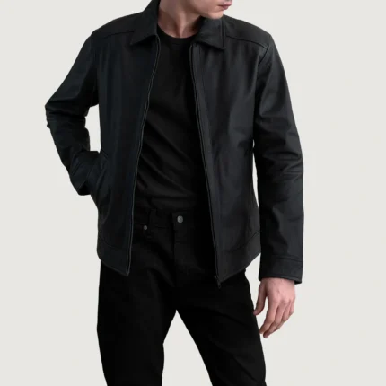 Inferno Matte Black Leather Jacket-reviseleather