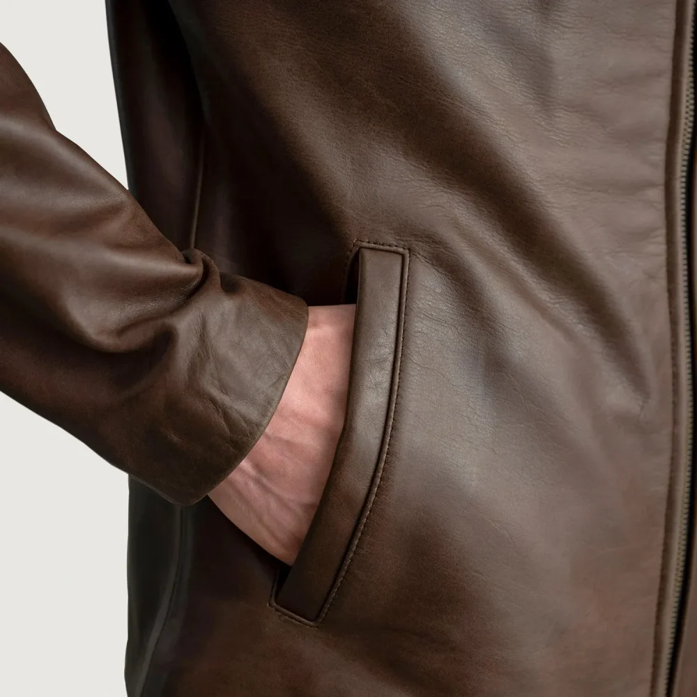 Mystical Pullup Brown Leather Jacket-reviseleather