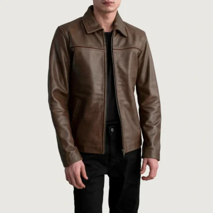 Mystical Pullup Brown Leather Jacket-reviseleather