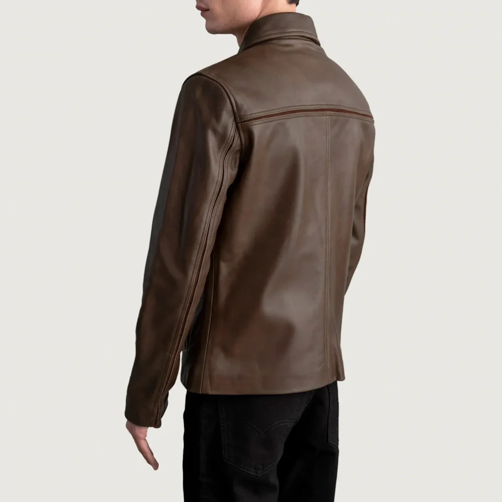 Mystical Pullup Brown Leather Jacket-reviseleather