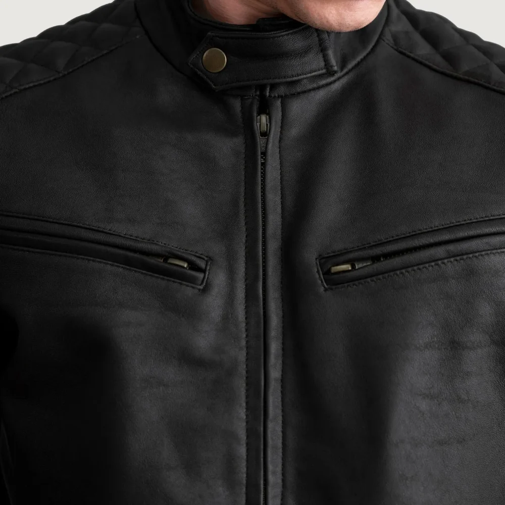 Sven Tumbled Brown Leather Bomber Jacket-reviseleather